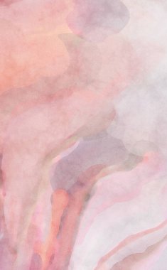 Yumuşak suluboya duvar kağıdı. Hafifçe fırçalanmış renkleri olan sanatsal bir resim. Pastel renkler arkaplana dokunmuş. Soyut duvar sanatı..