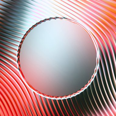 Soyut çerçeveli arkaplan. Renkli, canlı, dalgalı bir duvar kağıdı. Merkezi çerçeveli yaratıcı grafik 2d çizim. Dinamik şekilli modaya uygun sıvı örtüsü.