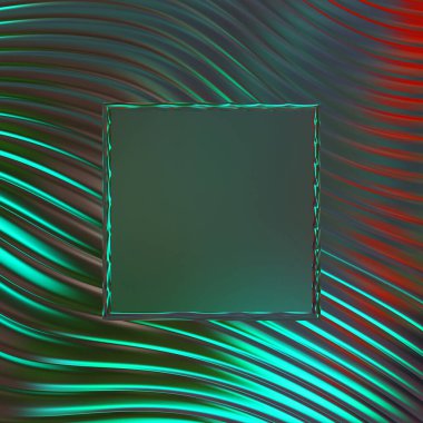 Soyut çerçeveli arkaplan. Renkli, canlı, dalgalı bir duvar kağıdı. Merkezi çerçeveli yaratıcı grafik 2d çizim. Dinamik şekilli modaya uygun sıvı örtüsü.