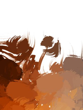 Taranmış Boyalı Soyut Arkaplan. Vahşi kaotik fırça darbeleri. Boya darbeleri. 2D İllüstrasyon. Fırça darbeli resim. 