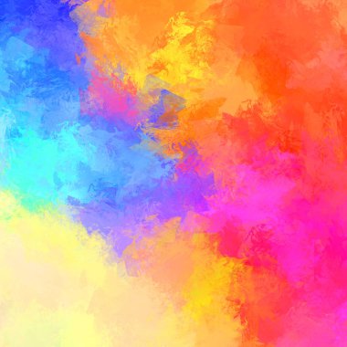 Yaratıcı soyut resim. Artistik fırça darbeleriyle donatılmış. Renkli ve canlı bir illüstrasyon. boyalı sanat.