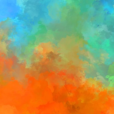 Duvar sanatı Eşsiz ve yaratıcı illüstrasyon. Fırça darbesi ile boyanmış. Renkli fırça darbelerinin soyut arkaplanı. Fırçalanmış canlı duvar kâğıdı. Boyalı sanatsal yaratım.