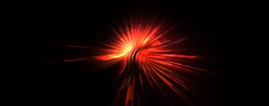 Fütürist mercek patlaması. Parlayan parçacıkları ve çizgileri olan ışık patlaması yıldızı. Güzel soyut ışın arkaplanı.