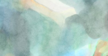 Yumuşak suluboya duvar kağıdı. Hafifçe fırçalanmış renkleri olan sanatsal bir resim. Pastel renkler arkaplana dokunmuş. Soyut duvar sanatı..