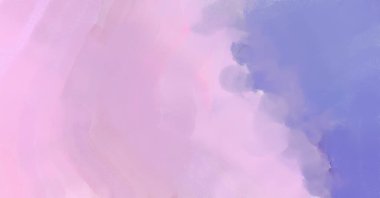 Pastel renklerde suluboya resim. Poster, duvar sanatı, afiş, kart, kitap kapağı ya da ambalaj için rahatlatıcı kompozisyonun yumuşak renkli çizimi. Modern fırça darbeleri resim.