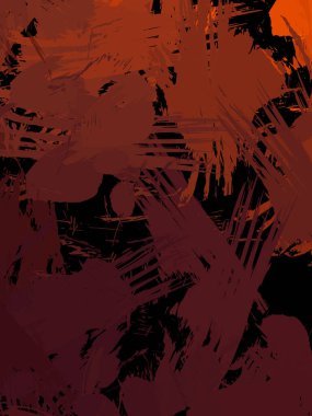 Duvar sanatı Eşsiz ve yaratıcı illüstrasyon. Fırça darbesi ile boyanmış. Renkli fırça darbelerinin soyut arkaplanı. Fırçalanmış canlı duvar kâğıdı. Boyalı sanatsal yaratım.