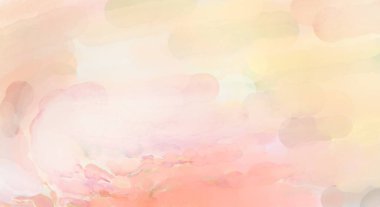 Alkol mürekkebini andıran rahatlatıcı fırça darbelerinin modern resmi. Poster, duvar sanatı, afiş, kart, kitap kapağı veya ambalaj için pastel renkli suluboya resim.