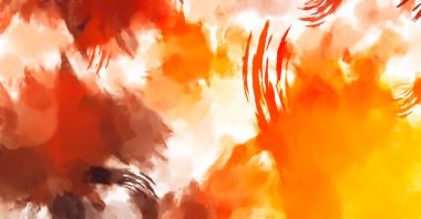 El yapımı sürreal soyut desenli suluboya. Modern sanatsal resim. 2D çizim. Arkaplan boyası karışımı. Yaratıcı duvar sanatı. Çağdaş sanat