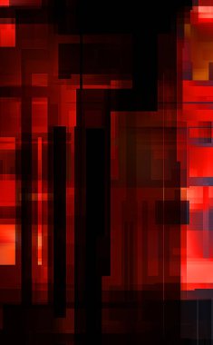 Fütürist soyut geometrik duvar kağıdı. Geometrik renkli şekiller. Dikdörtgen şekilli arka plan. Bir teknolojinin dijital illüstrasyonuName.