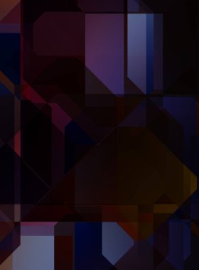 Renkli ve canlı geometrik şekiller katmanları var. Bir teknoloji planının dijital illüstrasyonu. Gelecekçi tasarım şablonu.