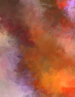 Renkli fırça darbelerinin 2D çizimi. Dekoratif desenli resim. canlı boya desenli arkaplan.