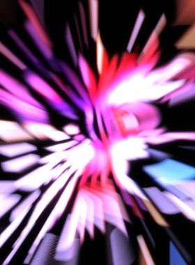 Işık parçacık izleri. Parlayan parçacıkları ve çizgileri olan ışık patlaması yıldızı. Güzel hareketli soyut ışın arkaplanı.