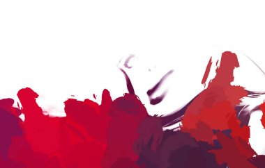 Taranmış Boyalı Soyut Arkaplan. Vahşi kaotik fırça darbeleri. Boya darbeleri. 2D İllüstrasyon. Fırça darbeli resim. 