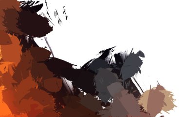 Duvar sanatı Eşsiz ve yaratıcı illüstrasyon. Fırça darbesi ile boyanmış. Renkli fırça darbelerinin soyut arkaplanı. Fırçalanmış canlı duvar kâğıdı. Boyalı sanatsal yaratım.