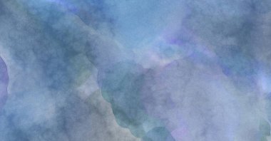 Yumuşak suluboya duvar kağıdı. Hafifçe fırçalanmış renkleri olan sanatsal bir resim. Pastel renkler arkaplana dokunmuş. Soyut duvar sanatı..