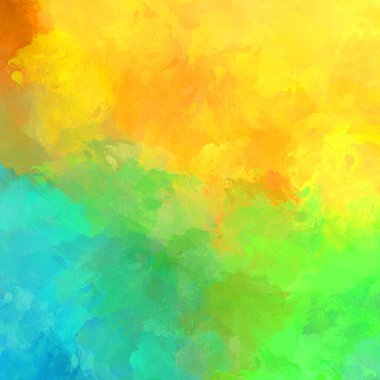 Canlı fırça darbeleriyle boyanmış. Renkli desenli resim. Fırçalanmış duvar kağıdını boya.