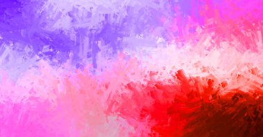 Sanatsal soyut arkaplan. Doku boyalı duvar kağıdı. Boya darbeleriyle yaratıcı bir illüstrasyon. Fırça desenli resim.