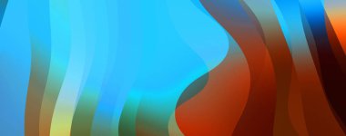 Soyut arkaplan. Renkli dalgalı tasarım duvar kağıdı. yaratıcı grafik 2D çizim. Dinamik şekilli modaya uygun sıvı örtüsü.