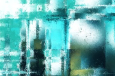 Modern sanat. Renkli çağdaş sanat eserleri. Renkli boya darbeleri. Soyut arkaplanda fırça darbeleri. Fırça boyası. Eşsiz duvar sanatı.