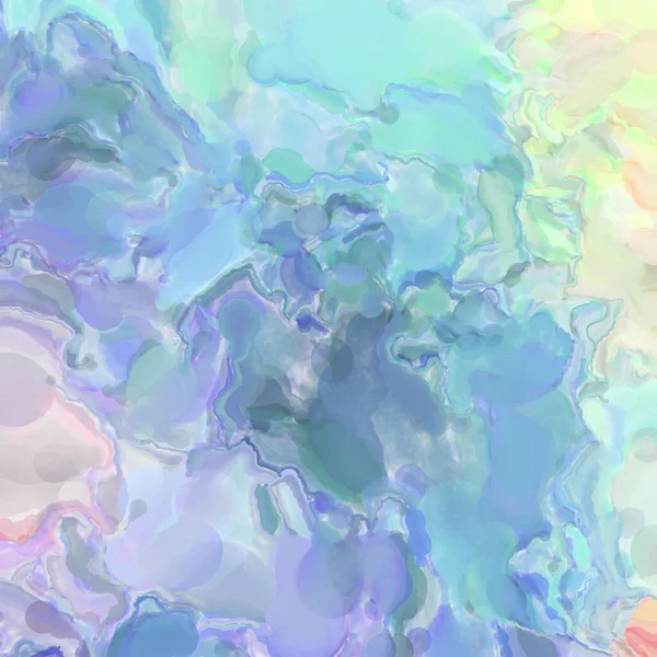 El yapımı sürreal soyut desenli suluboya. Modern sanatsal resim. 2D çizim. Arkaplan boyası karışımı. Yaratıcı duvar sanatı. Çağdaş sanat.