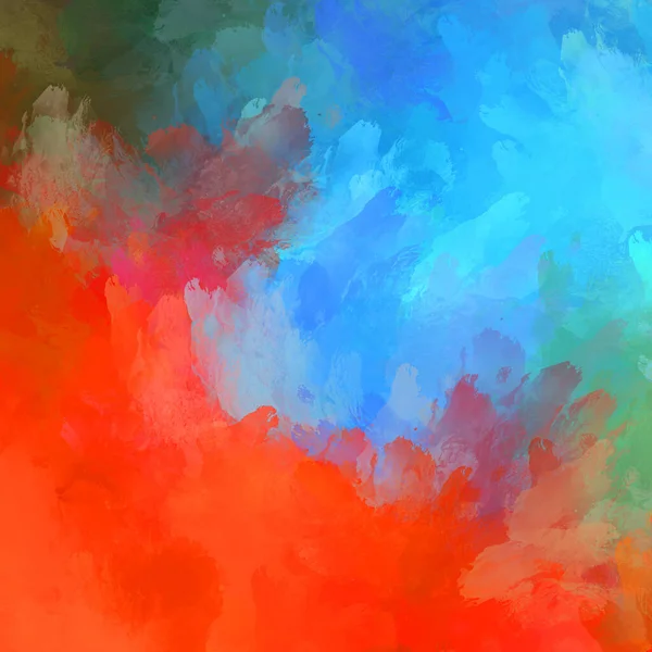 Duvar sanatı Eşsiz ve yaratıcı illüstrasyon. Fırça darbesi ile boyanmış. Renkli fırça darbelerinin soyut arkaplanı. Fırçalanmış canlı duvar kâğıdı. Boyalı sanatsal yaratım.