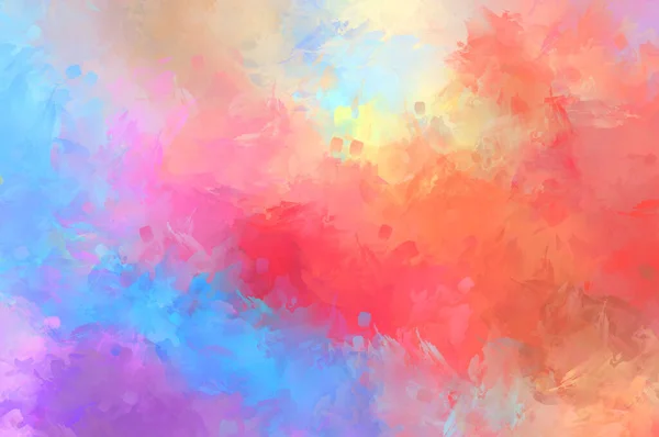 Illustration Colorful Brush Strokes Decorative Texture Painting Vibrant Paint Pattern — Stock Photo, Image