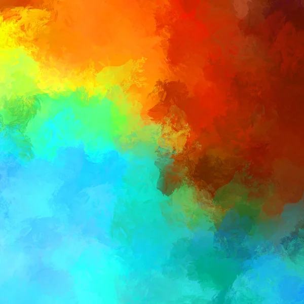 Canlı fırça darbeleriyle boyanmış. Renkli desenli resim. Fırçalanmış duvar kağıdını boya.