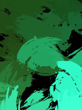 Duvar sanatı Eşsiz ve yaratıcı illüstrasyon. Fırça darbesi ile boyanmış. Renkli fırça darbelerinin soyut arkaplanı. Fırçalanmış canlı duvar kâğıdı. Boyalı sanatsal yaratım.