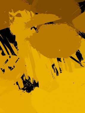 Vahşi fırça darbeleriyle yaratıcı soyut resim. Artistik fırça darbeleriyle donatılmış. Renkli ve canlı bir tasvir. Boyalı sanat.