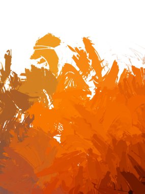 Taranmış Boyalı Soyut Arkaplan. Vahşi kaotik fırça darbeleri. Boya darbeleri. 2D İllüstrasyon. Fırça darbeli resim. 