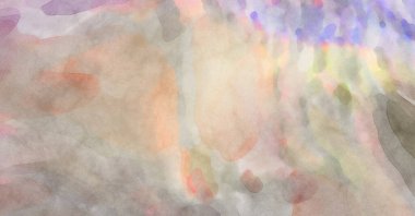 Yumuşak suluboya duvar kağıdı. Hafifçe fırçalanmış renkleri olan sanatsal bir resim. Pastel renkler arkaplana dokunmuş. Soyut duvar sanatı..