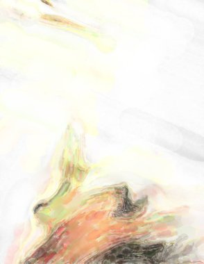 Modern fırça darbeleri. Pastel renklerde suluboya resim. Poster, duvar sanatı, afiş, kart, kitap kapağı veya ambalaj için sakinleştirici kompozisyonun yumuşak renkli çizimi. 