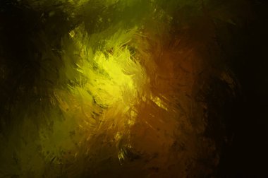 Canlı fırça darbeleriyle boyanmış. Renkli desenli resim. Fırçalanmış duvar kağıdını boya.