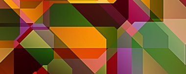 Üçgen arka planda üst üste dizayn ediliyor. Soyut geometrik duvar kağıdı. Geometrik renkli üçgen şekiller.