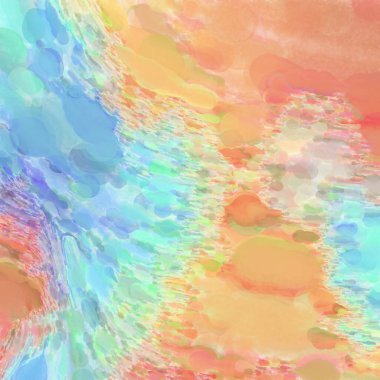 El yapımı sürreal soyut desenli suluboya. Modern sanatsal resim. 2D çizim. Arkaplan boyası karışımı. Yaratıcı duvar sanatı. Çağdaş sanat.