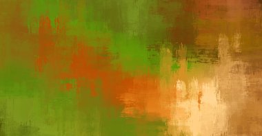 Çapraz vahşi fırça darbeleriyle arka plan. Renkli ve canlı bir tasvir. Boyalı sanat. Yaratıcı soyut resim.