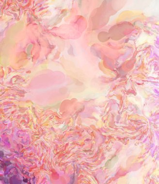 2D çizim. Sanatsal arkaplan resmi. Tablo üzerinde soyut resim. Çağdaş sanat. El yapımı resim. Renkli doku. Modern sanat eserleri. Yüzeyde suluboya fırça darbeleriyle boyama.