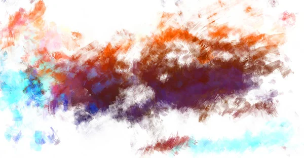 Brushed Painted Abstract Hintergrund Pinselstrich Malerei Künstlerische Lebendige Und Farbenfrohe — Stockfoto