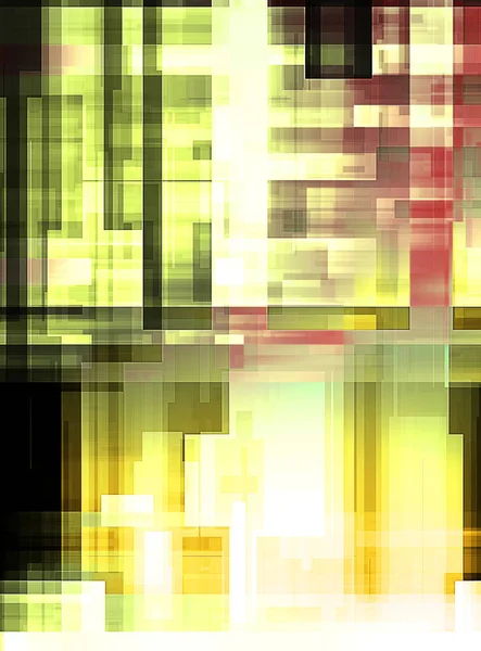 Στρώματα Από Πολύχρωμα Και Ζωντανά Γεωμετρικά Σχήματα Ψηφιακή Απεικόνιση Μιας — Φωτογραφία Αρχείου