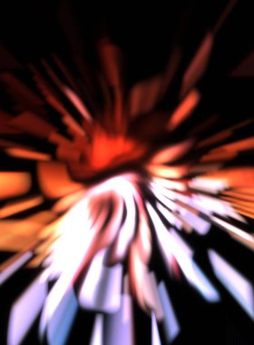 Işık parçacık izleri. Parlayan parçacıkları ve çizgileri olan ışık patlaması yıldızı. Güzel hareketli soyut ışın arkaplanı.