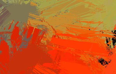 Sanatsal soyut arkaplan. Doku boyalı duvar kağıdı. Boya darbeleriyle yaratıcı bir illüstrasyon. Fırça desenli resim.