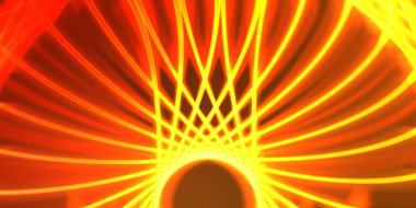 Işık dalgalarının neon renkli soyut tasarımı. Dijital arka plan ve neon ışığı parlama efekti. Parlak ışınlar duvar kağıdı.