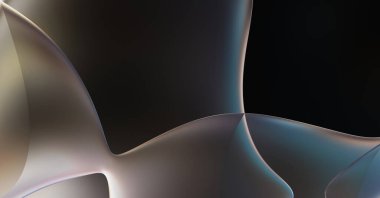 Soyut arkaplan. Değişken renk değişim dalgaları, dinamik hareketlerle. Işık dalgalarının neon renkli soyut tasarımı. Duvar kağıdı, afiş, arkaplan, kart, kitap illüstrasyonu, web sitesi.