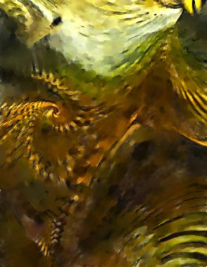 Modern sanat. Renkli çağdaş sanat eserleri. Renkli boya darbeleri. Soyut arkaplanda fırça darbeleri. fırça boyası.