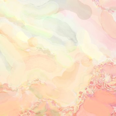 El yapımı sürreal soyut desenli suluboya. Modern sanatsal resim. 2D çizim. Arkaplan boyası karışımı. Yaratıcı duvar sanatı. Çağdaş sanat.