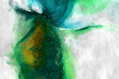 Soyut arkaplanda pürüzlü fırça darbeleri. Fırça boyası. Renkli boya darbeleri. Eşsiz duvar sanatı. Tuvaldeki modern sanat. Renkli çağdaş sanat eserleri. 