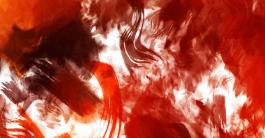 Sanatsal soyut arkaplan. Doku boyalı duvar kağıdı. Boya darbeleriyle yaratıcı bir illüstrasyon. Fırça desenli resim.