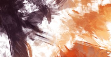 Sanatsal soyut arkaplan. Doku boyalı duvar kağıdı. Boya darbeleriyle yaratıcı bir illüstrasyon. Fırça desenli resim.