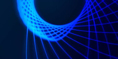 Işık dalgalarının neon renkli soyut tasarımı. Dijital arka plan ve neon ışığı parlama efekti. Parlak ışınlar duvar kağıdı.