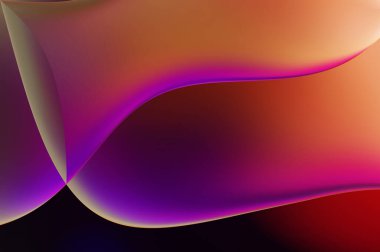 Soyut arkaplan. Değişken renk değişim dalgaları, dinamik hareketlerle. Işık dalgalarının neon renkli soyut tasarımı. Duvar kağıdı, afiş, arkaplan, kart, kitap illüstrasyonu, web sitesi.